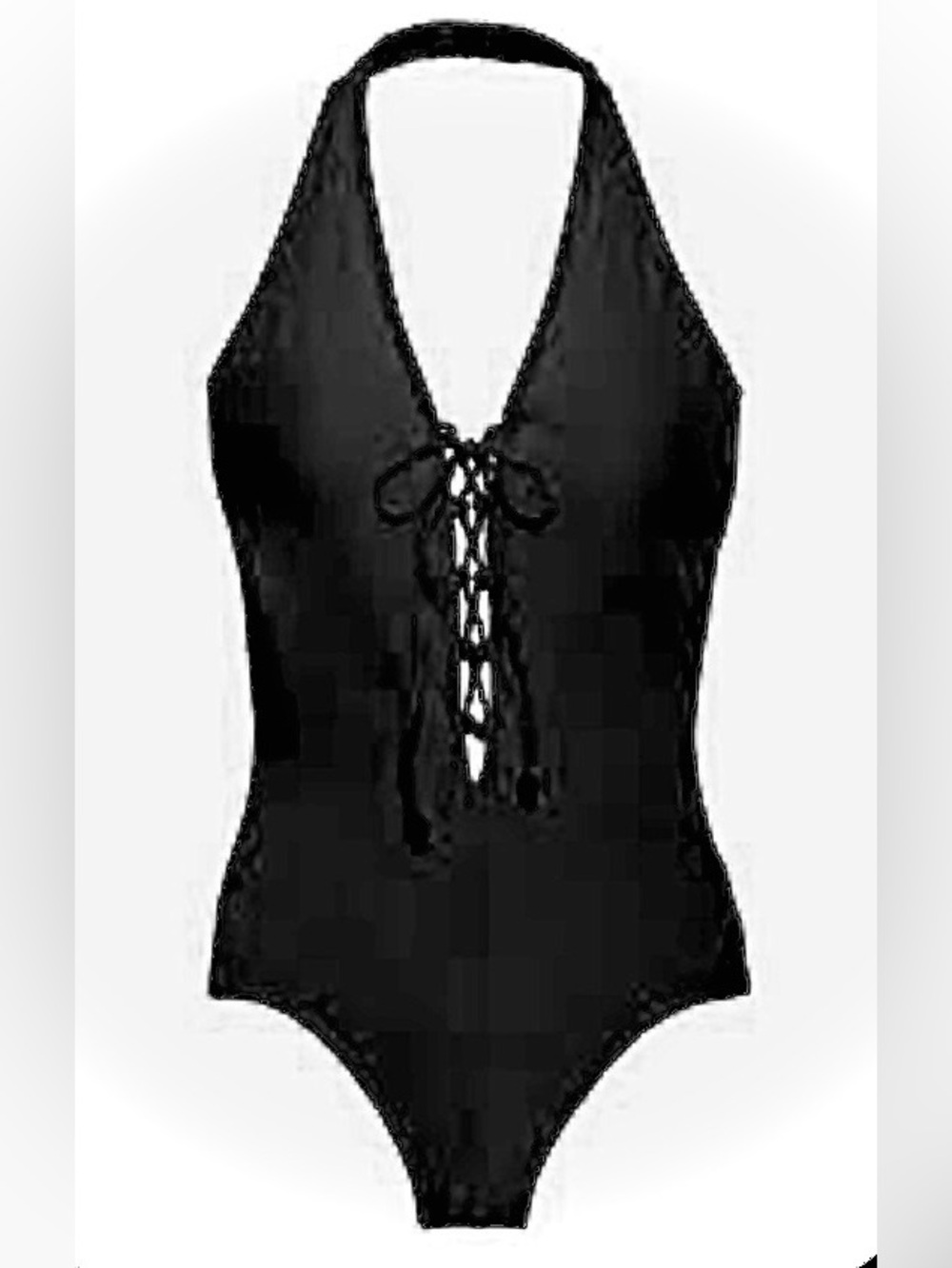 Veronica Brett Black Halter One-Piece Swimsuit